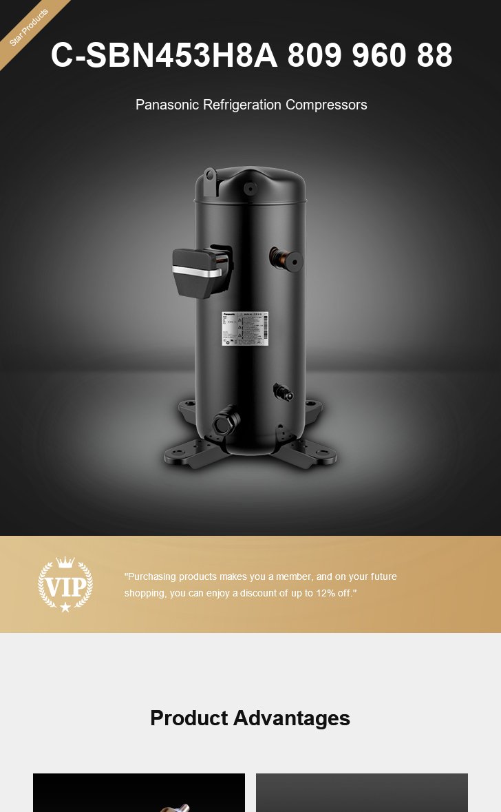 Panasonic Compressor C-SBN453H8A 809 960 88, technical parameters pdf, structure diagram